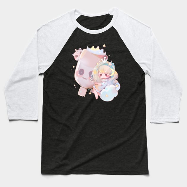 Childhood Memories Baseball T-Shirt by Miya Gu Art